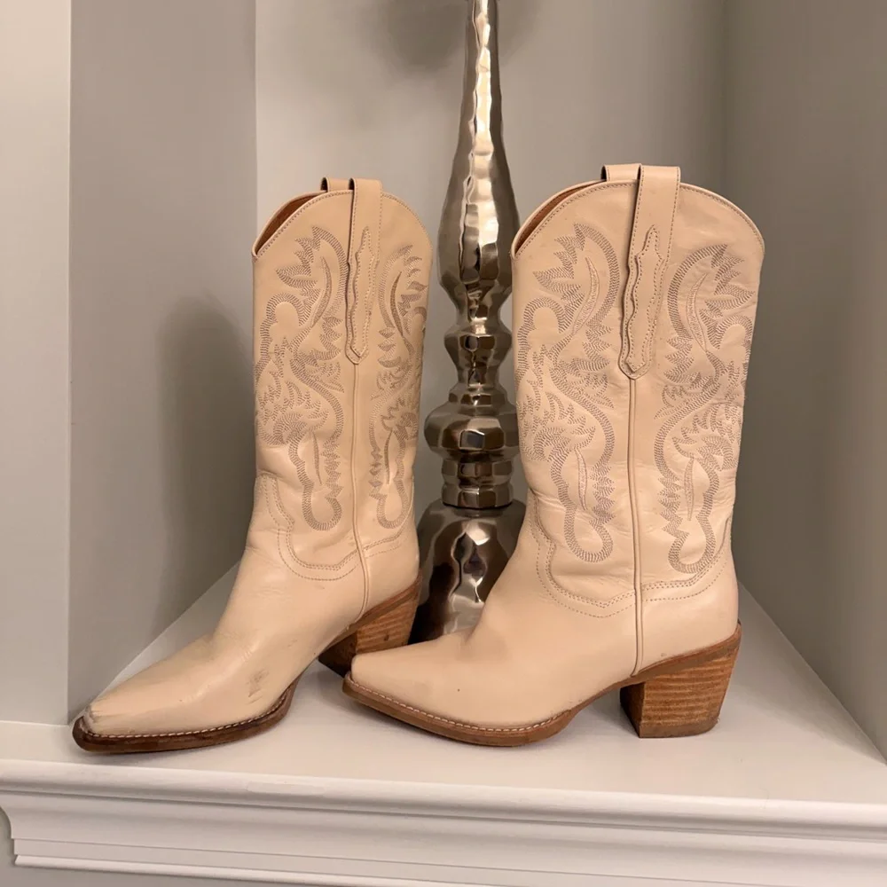 Elegant Pink Western Boots - Picture 3 of 6